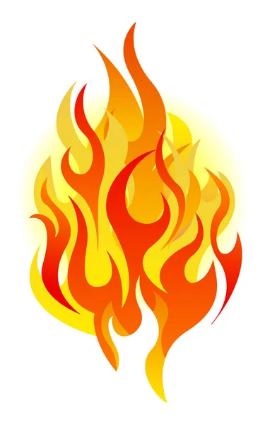 Elementi di progettazione del fuoco vettoriale — Vettoriale Stock