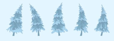 Kış. Ağaçlar dizildi