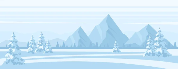 Fondo paisaje invierno — Vector de stock