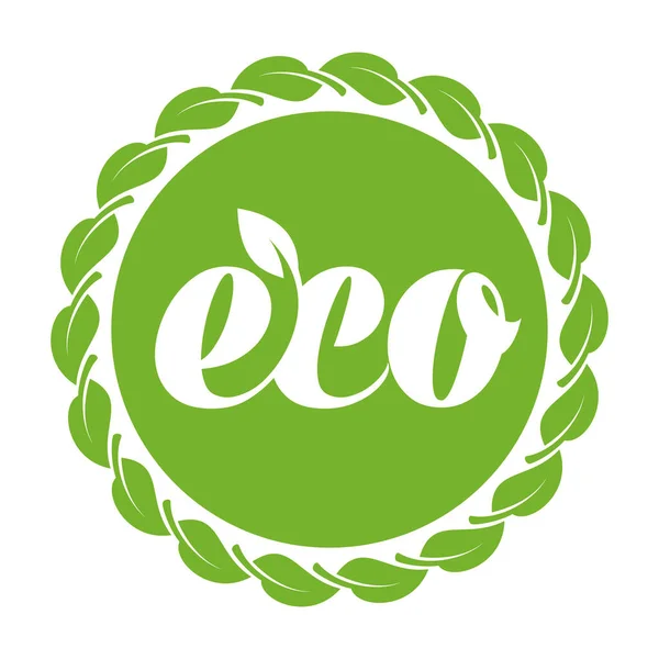 Эко. круглый логотип — стоковый вектор
