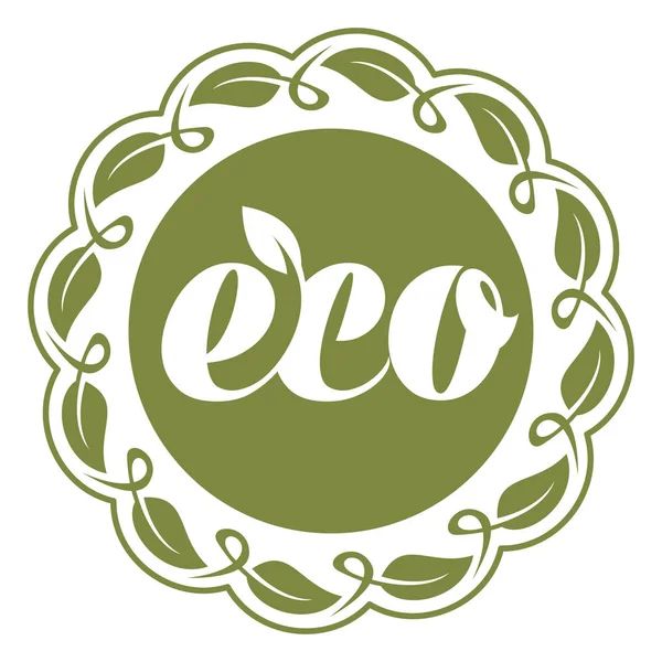Eko. Okrągłe logo — Wektor stockowy