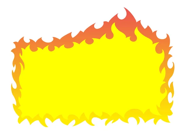 Téglalap alakú tűzkeret — Stock Vector