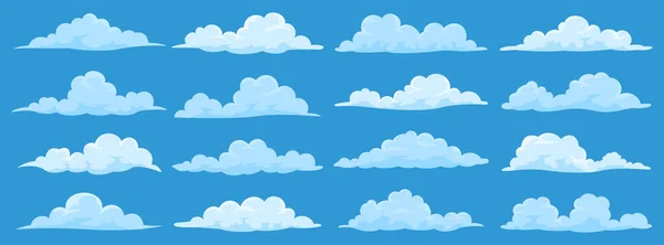 Set of cartoon clouds — Stock Vector