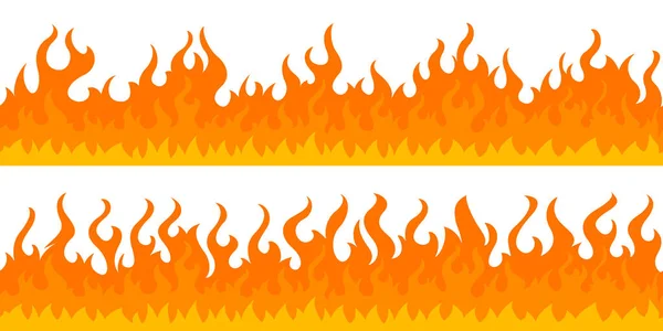 Fire flame frame borders — Stock Vector