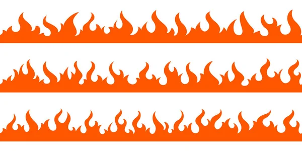 Fire flame frame borders — Stock Vector