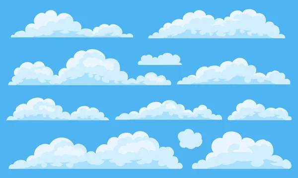 Set van cartoon wolken — Stockvector