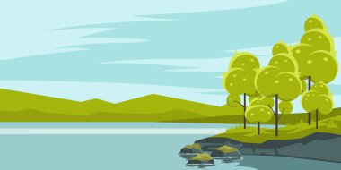 Göllü yaz manzarası