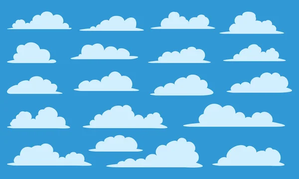 Set van cartoon wolken — Stockvector