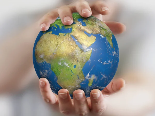 The World in Hands — Stock Photo, Image