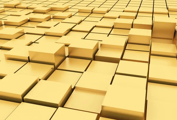 3D guld-kuber — Stockfoto