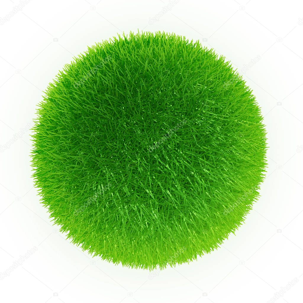 green grass sphere 
