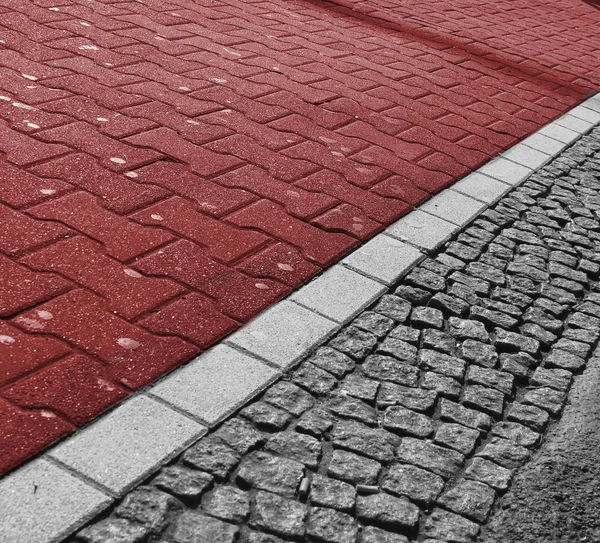 Czerwony rower lane — Zdjęcie stockowe