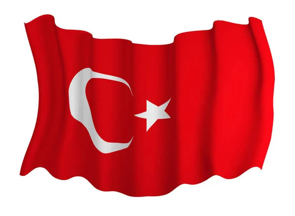 Turkiets flagga — Stockfoto