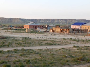 Bozkır yerleşim. Kazakistan.