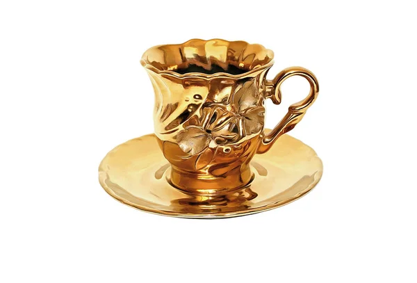Xícara de chá dourado . — Fotografia de Stock