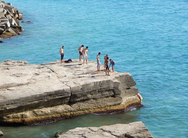 Kaspisches Meer, Strandurlaub. — Stockfoto