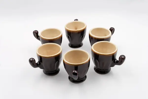 Coffee mugs are small. — Stock Photo, Image