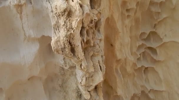 Επιφάνεια Αμμώδης Βράχος Βραχώδης Ακτή Της Κασπίας Θάλασσας — Αρχείο Βίντεο
