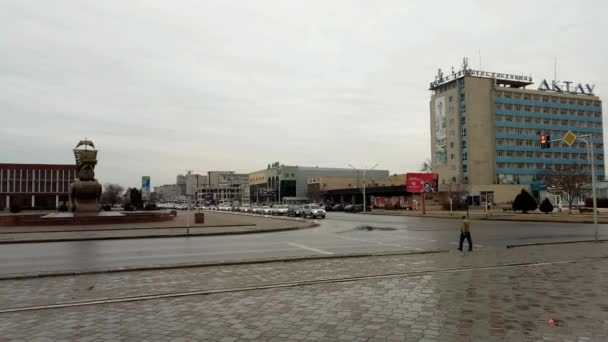 Казахстанське Місто Актау Грудня 2019 Рік Територія Мангістау — стокове відео