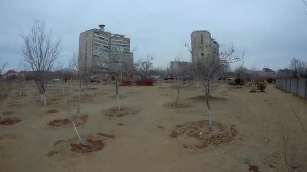 Farol Casa Aktau Cazaquistão Cidade Aktau Dezembro 2019 Ano Região — Vídeo de Stock