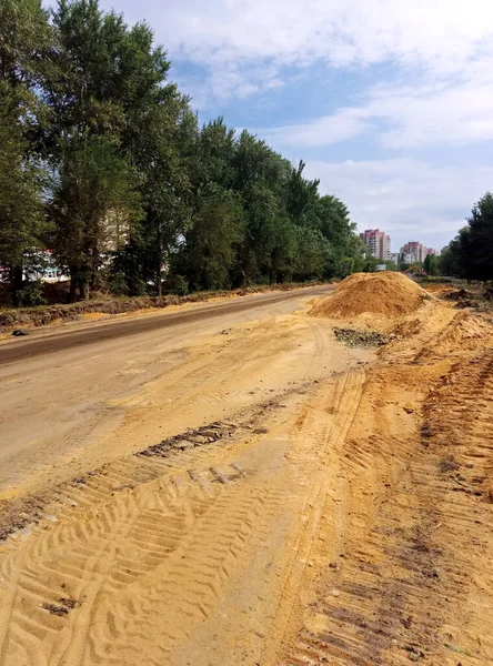 Road repair in Lipetsk. — ストック写真