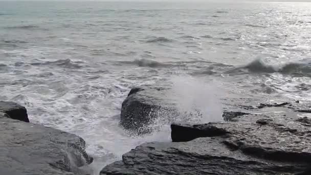 Mer Caspienne Orageuse Côte Rocheuse Kazakhstan Région Mangistau Février Année — Video