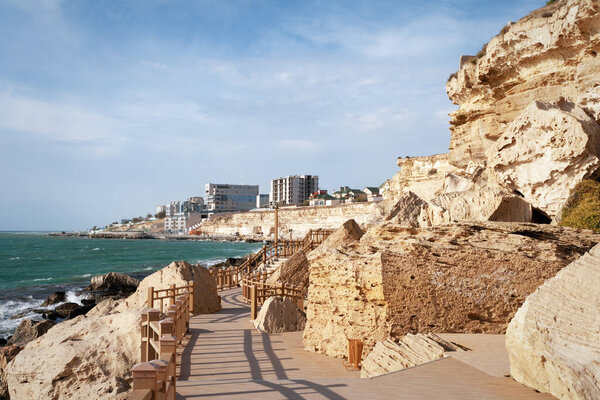Каменная тропа в городе Актау. Казахстан Мангистауская область. 09 сентября 2019 года
.