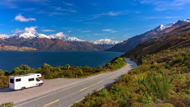 Rv Lake Wanaka — Stock video