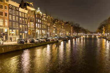 Amsterdam kanal gece