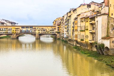 Ponte Vecchio ve Arno Nehri Floransa, Toskana, İtalya