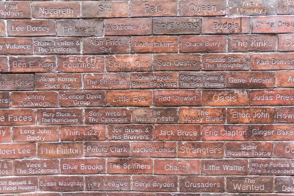 View of the Cavern Wall of Fame in front of the Cavern Pub, Liverpool, UK — Stock Photo, Image