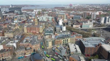 Liverpool, İngiltere, İngiltere 'nin havadan görüntüsü