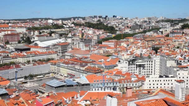 Kilátás Lisszabonra, Portugália — Stock videók