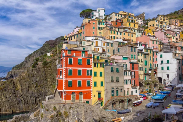 Riomaggiore in Cinque Terre, Italia — Foto Stock