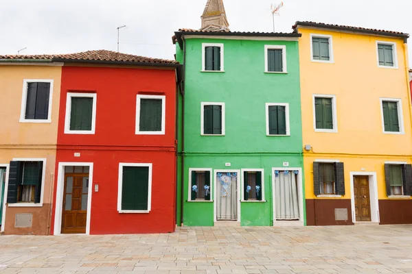 Casas Coloridas Ilha Burano Itália — Fotografia de Stock