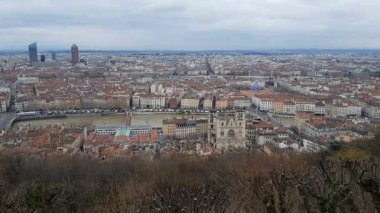 Lyon, Fransa havadan görünümü