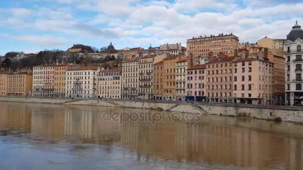 Blick Auf Lyon Frankreich — Stockvideo