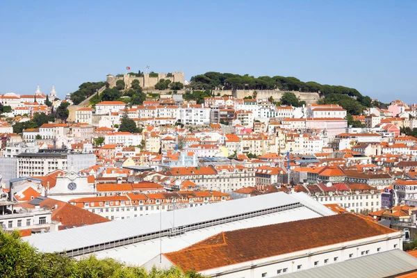 Letecký pohled na Lisbonovou, portugalskou — Stock fotografie