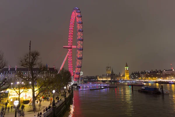 Londra Inghilterra Dicembre 2016 Occhio Londra Big Ben Houses Parliament — Foto Stock