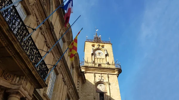 Hodinová Věž Aix Provence Francie — Stock fotografie