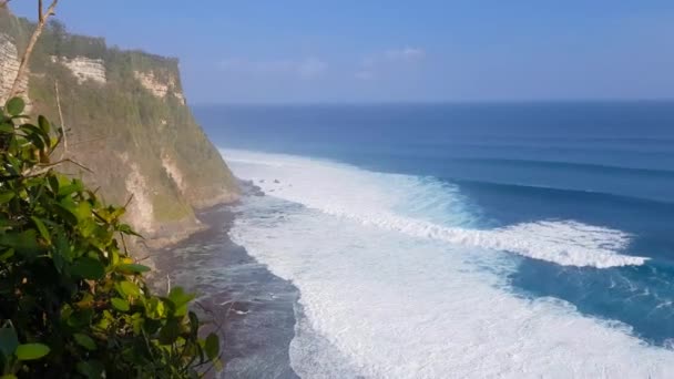 Ulu Watu Cliffs Bali Indonesië — Stockvideo