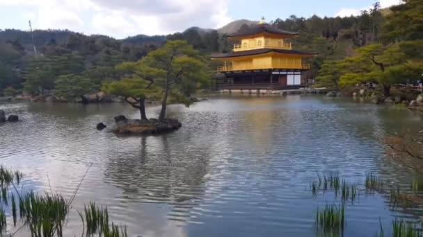 Templo Kinkakuji Pavilhão Ouro Kyoto Japão — Vídeo de Stock