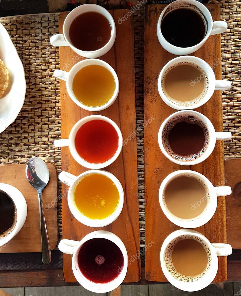 Assortiment of coffee and tea
