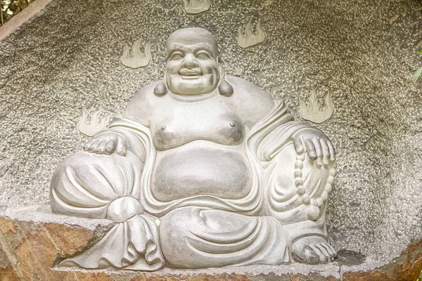 Buddha Statue Stein Gemeißelt Große Wildgans Pagode Ian China — Stockfoto