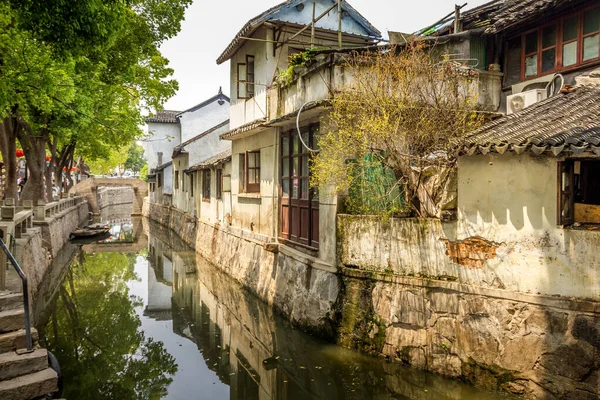 Κανάλι Στο Suzhou Ανατολική Κίνα — Φωτογραφία Αρχείου