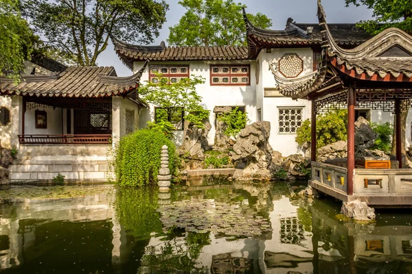 Typisch Asiatischer Garten Suzhou China — Stockfoto