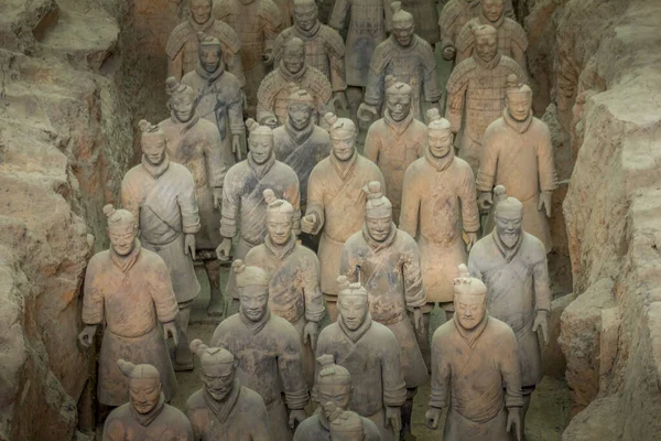 Escavação Guerreiros Terracota China — Fotografia de Stock