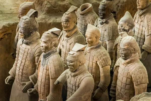 Terra Cotta Πολεμιστές Ανασκαφή Xian Κίνα — Φωτογραφία Αρχείου