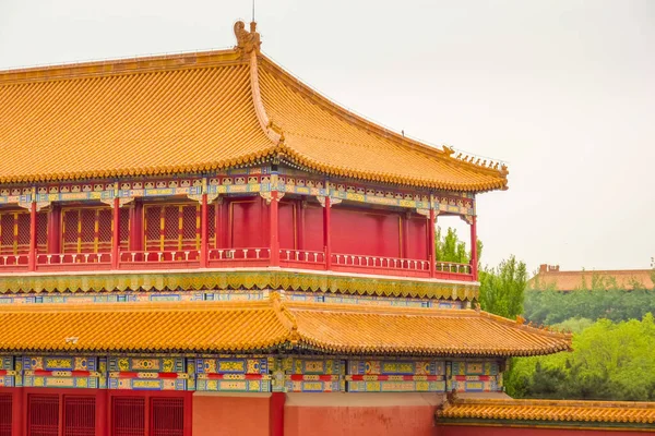 Traditionelle Dächer Pekings Verbotener Stadt China — Stockfoto