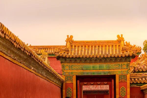 Pekin Yasak Kenti Çin Geleneksel Çatıları — Stok fotoğraf